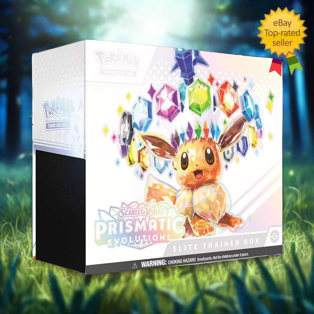 PRISMATIC EVOLUTIONS ELITE TRAINER BOX Poke Guru Trading Cards PRISMATIC EVOLUTIONS ELITE TRAINER BOX Poke Guru Trading Cards