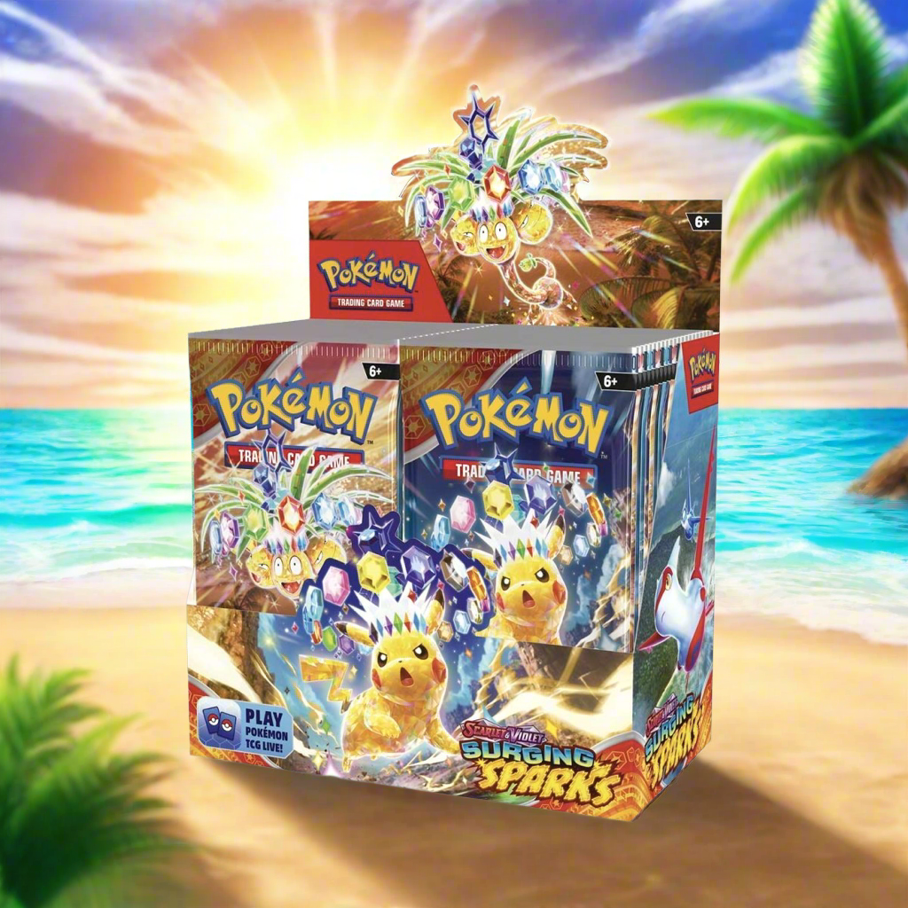 SURGING SPARKS BOOSTER BOX CASE OF 6 Poke Guru Trading Cards SURGING SPARKS BOOSTER BOX CASE OF 6 Poke Guru Trading Cards