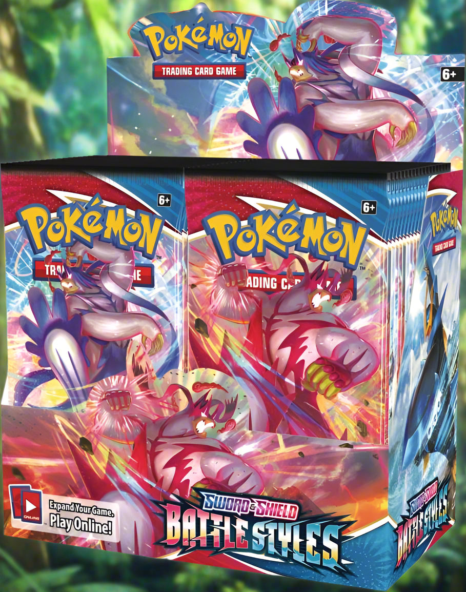 BATTLE STYLES BOOSTER BOX CASE OF 6 – Poke Guru Trading Cards