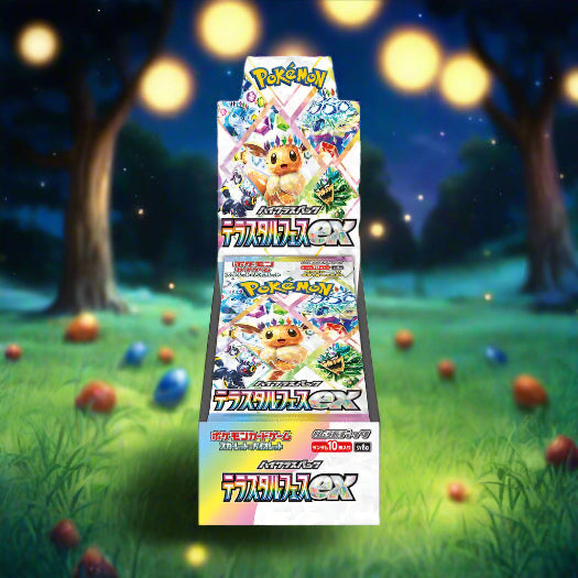 TERASTAL FESTIVAL BOOSTER BOX CASE OF 20 ($190/BOX) Poke Guru Trading Cards TERASTAL FESTIVAL BOOSTER BOX CASE OF 20 ($190/BOX) Poke Guru Trading Cards